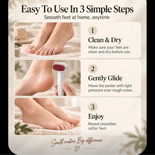 The Heel Eraser - Guarded Callus Peeler At Home